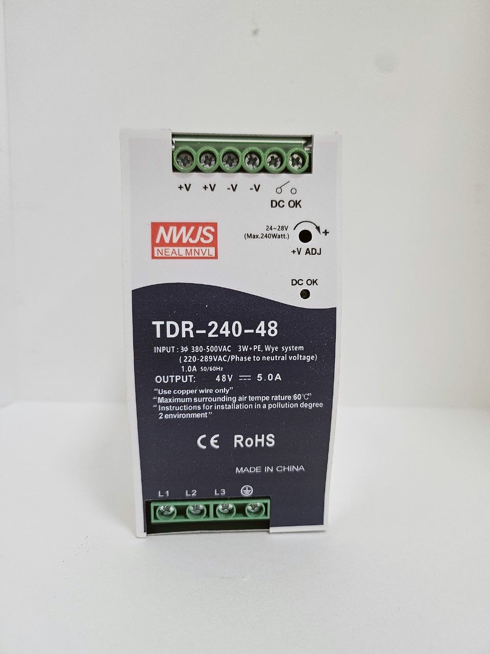Блок питания TDR-240-48 Вход 380 В, фото 5